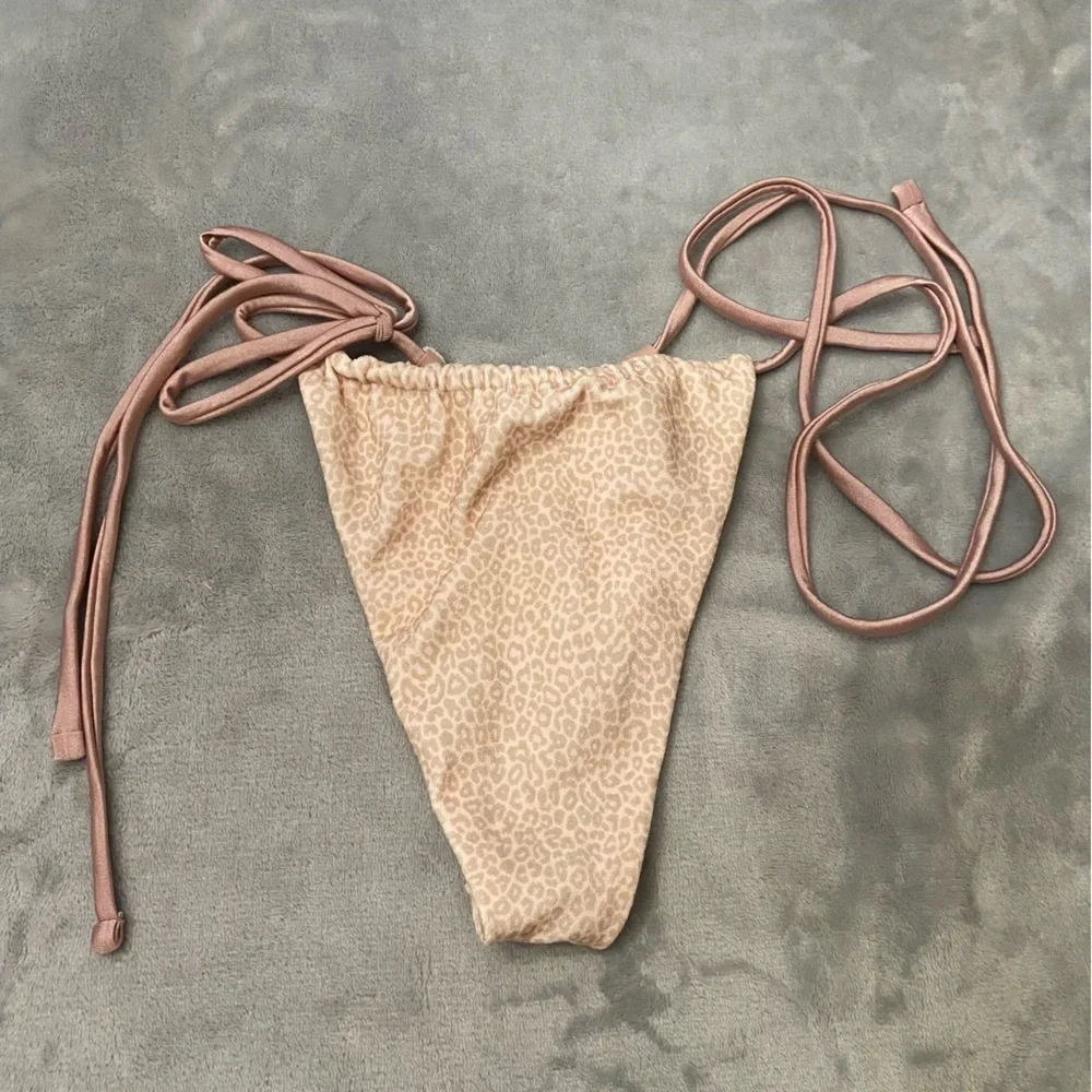 New! Frankie’s Bikinis Coco Cheetah Tia Terry String Bikini Bottom 10751